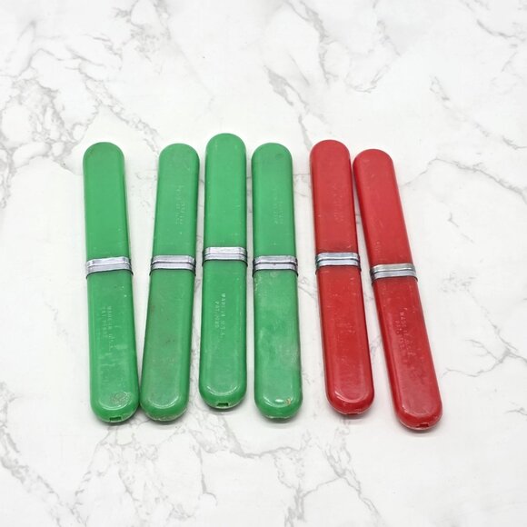 Vintage Camping Utensil Set Made in USA Folding Knife Fork Spoon Combo PAT PEND - Picture 6 of 6